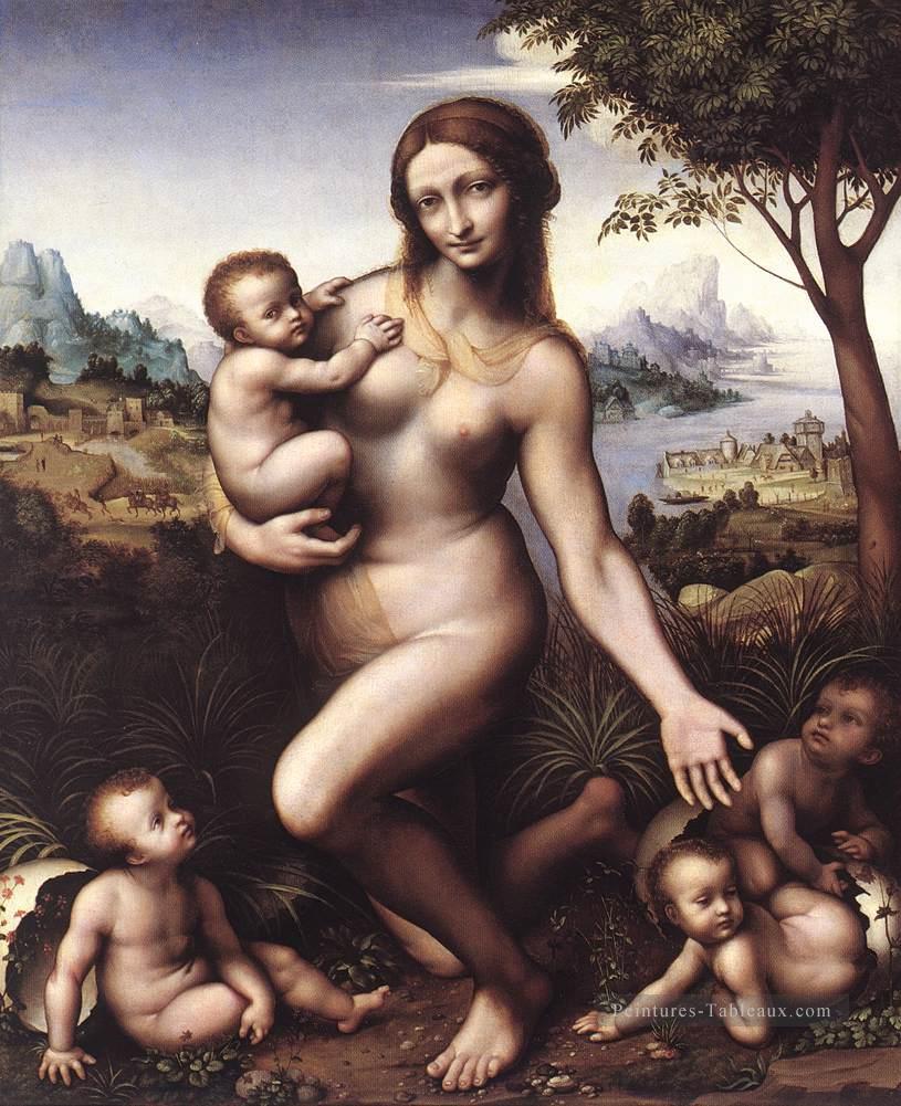 Leda 1530 Léonard de Vinci Peintures à l'huile